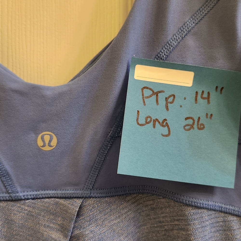 Lululemon Tame Me Tank Top Blue Size 6 - Picture 3 of 4